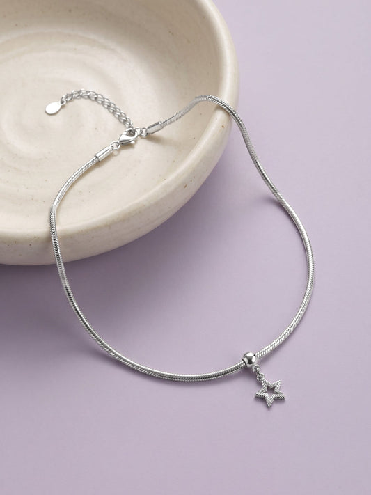 Silver Classic Star Anklet