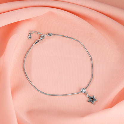 Silver Classic Star Anklet