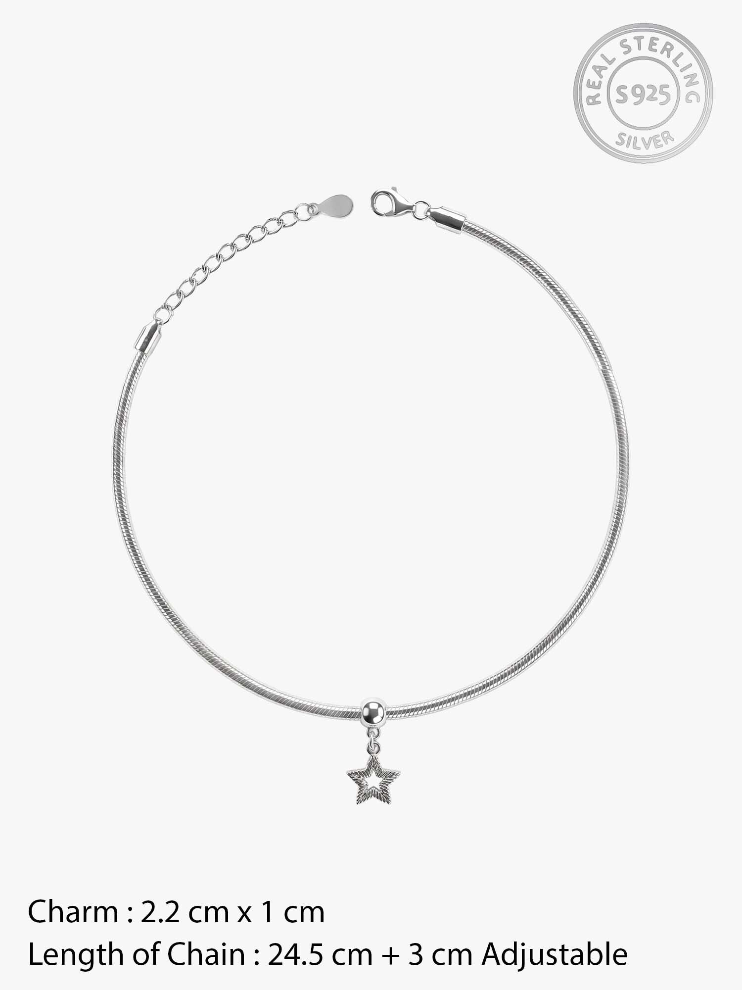 Silver Classic Star Anklet