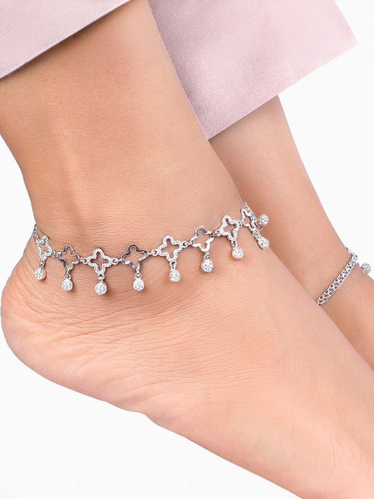 Silver Celtic Anklet
