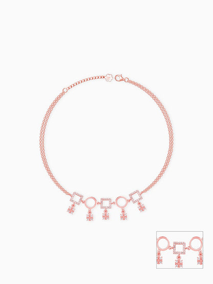 Rose Gold Geometric Anklet