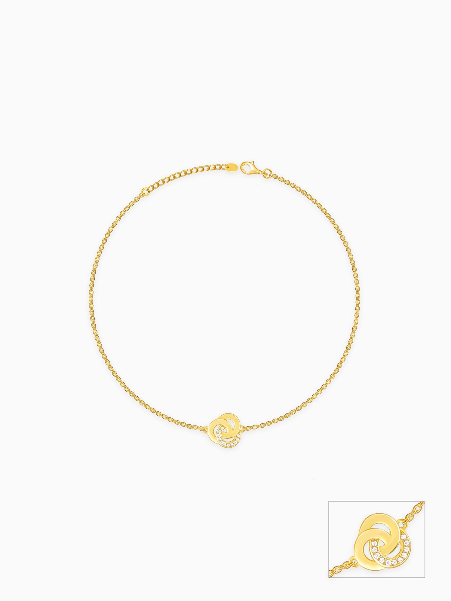Golden Elegant Knot Anklet
