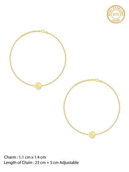Golden Elegant Knot Anklet