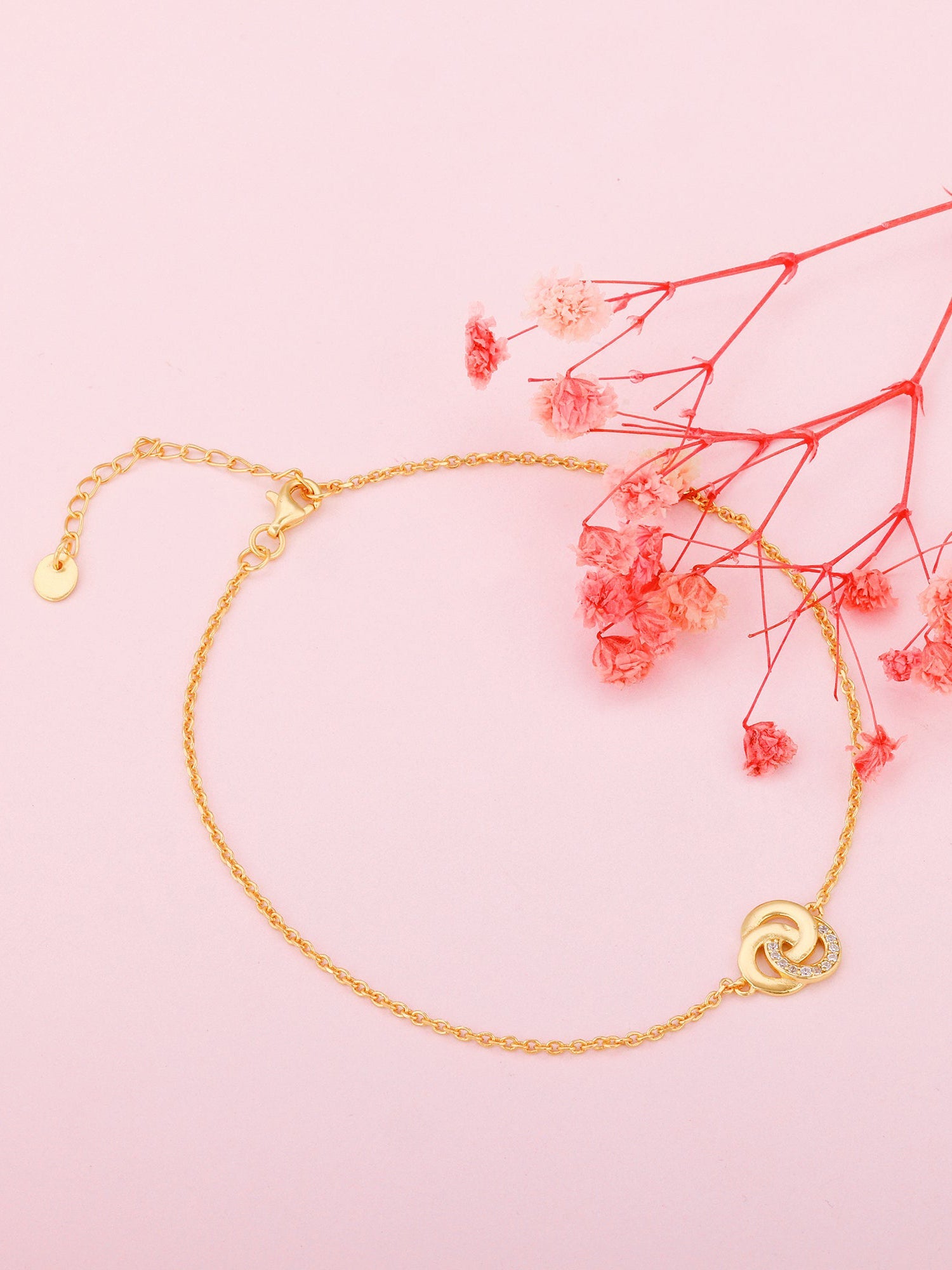 Golden Elegant Knot Anklet