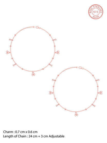 Rose Gold Chiming Clubs Anklet