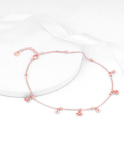 Rose Gold Chiming Clubs Anklet