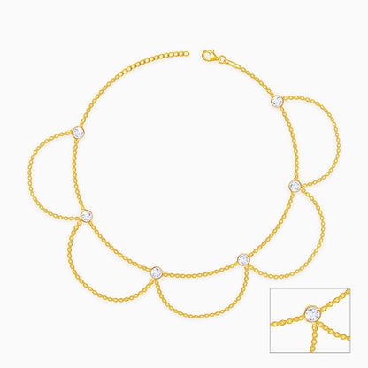 Golden Twinkling Sparkle Anklet