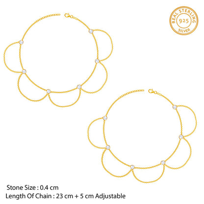 Golden Twinkling Sparkle Anklet