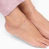 Rose Gold Triple Beads Anklet