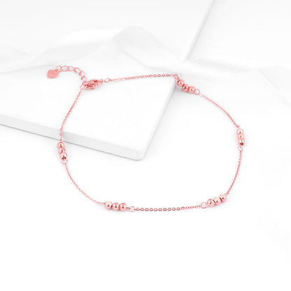 Rose Gold Triple Beads Anklet