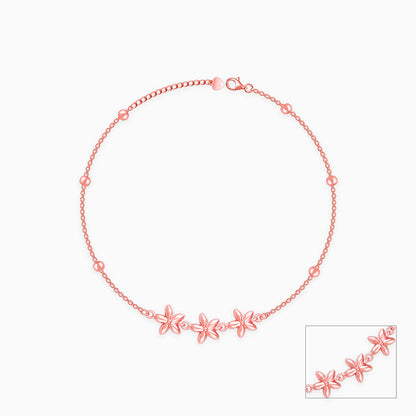 Rose Gold Charming Star Anklet