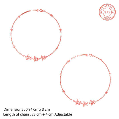 Rose Gold Charming Star Anklet