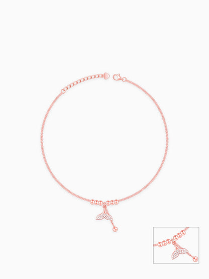 Rose Gold Mermaid Tail Anklet