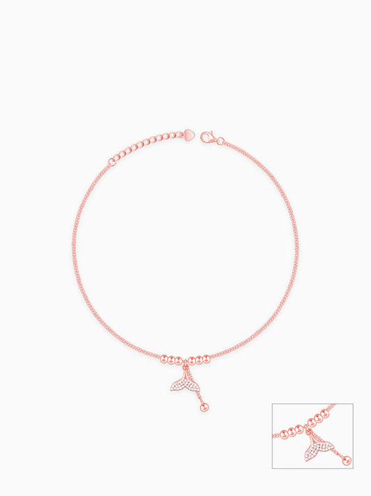 Rose Gold Mermaid Tail Anklet