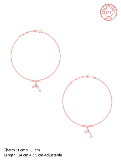 Rose Gold Mermaid Tail Anklet