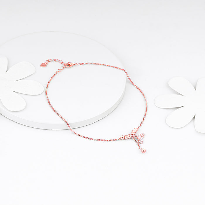 Rose Gold Mermaid Tail Anklet - view 2