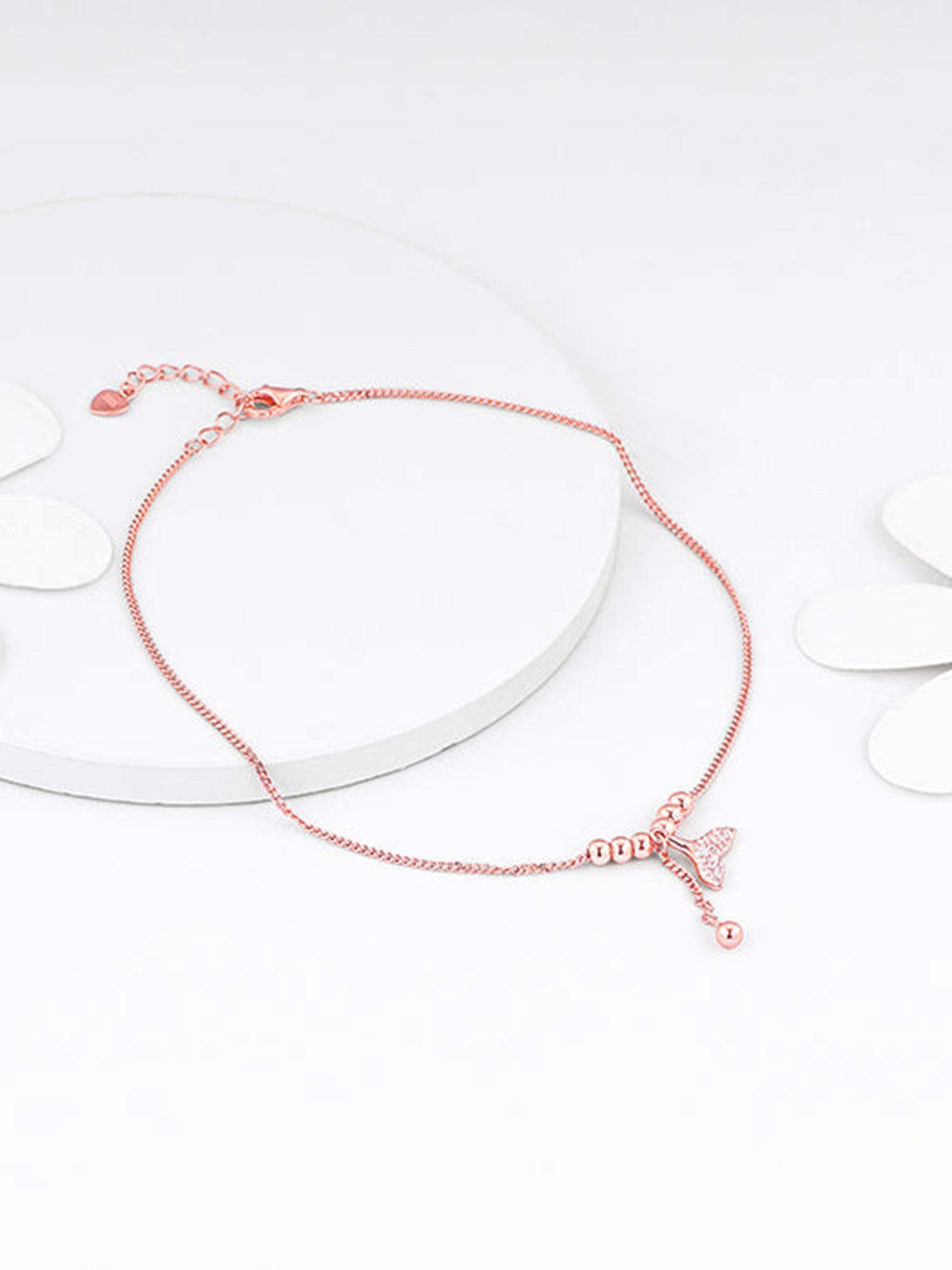 Rose Gold Mermaid Tail Anklet