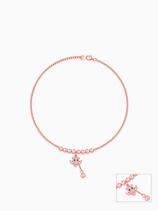 Rose Gold Chumbak Owl Anklet