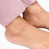 Rose Gold Merging Stars Anklet