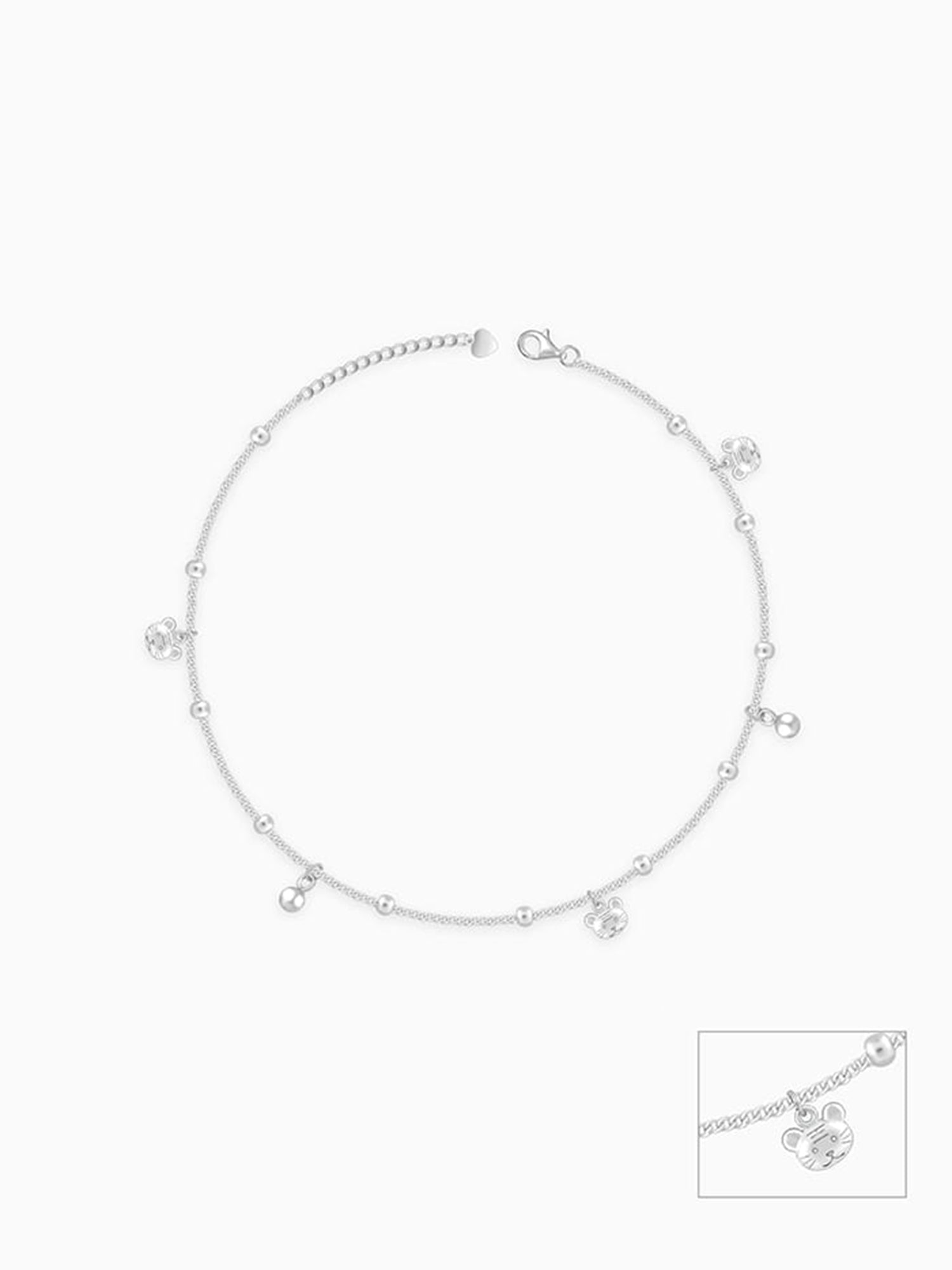 Silver Tigress Anklet