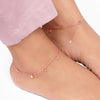 Rose Gold Star Laced Anklet