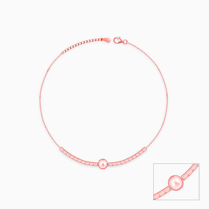 Rose Gold A La Mode Anklet