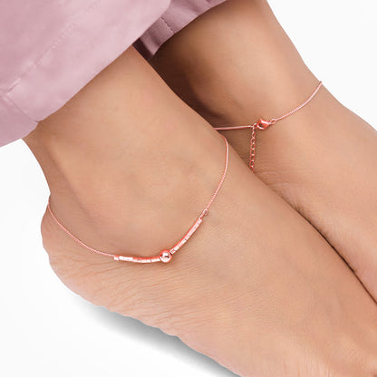 Rose Gold A La Mode Anklet