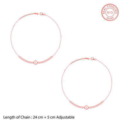 Rose Gold A La Mode Anklet