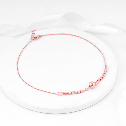Rose Gold A La Mode Anklet