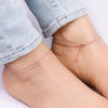 Rose Gold Classic Layered Anklet