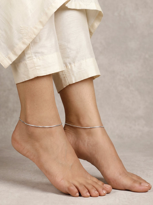 Rose Gold and Silver Snake Chain Anklet