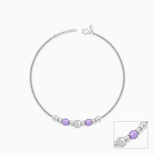 Silver Colourful Radiance Anklet