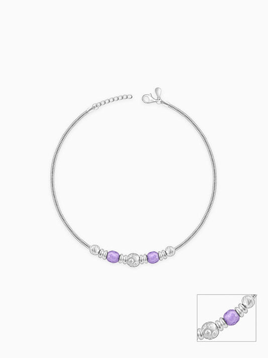 Silver Colourful Radiance Anklet