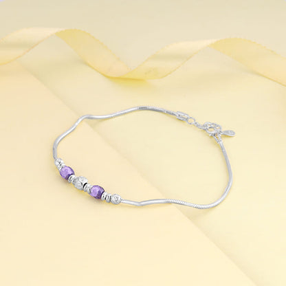 Silver Colourful Radiance Anklet