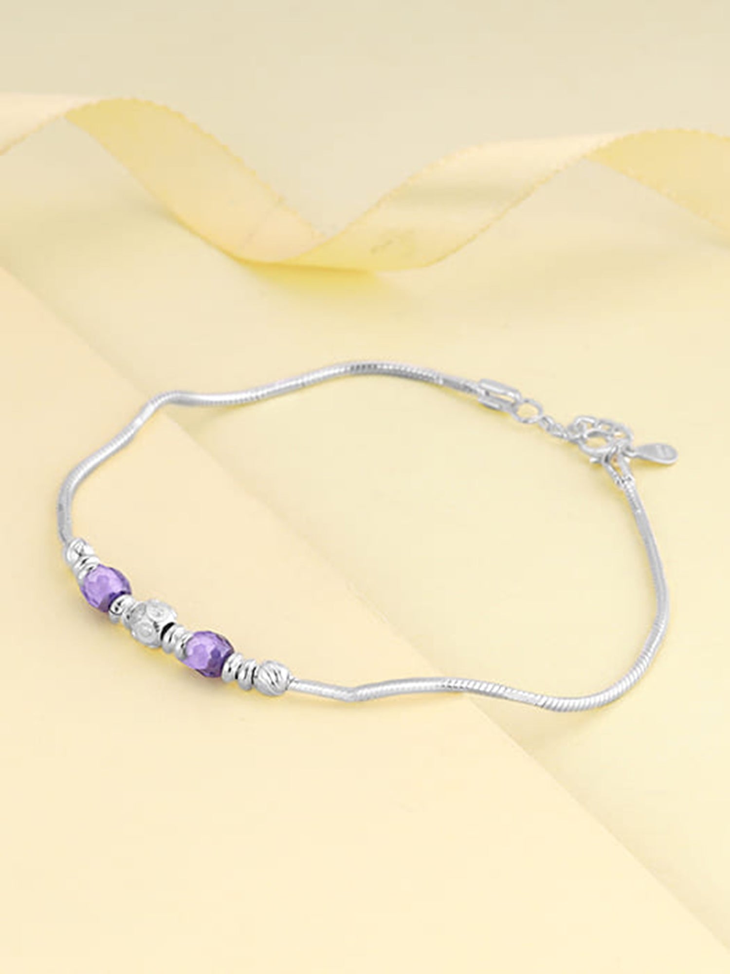 Silver Colourful Radiance Anklet