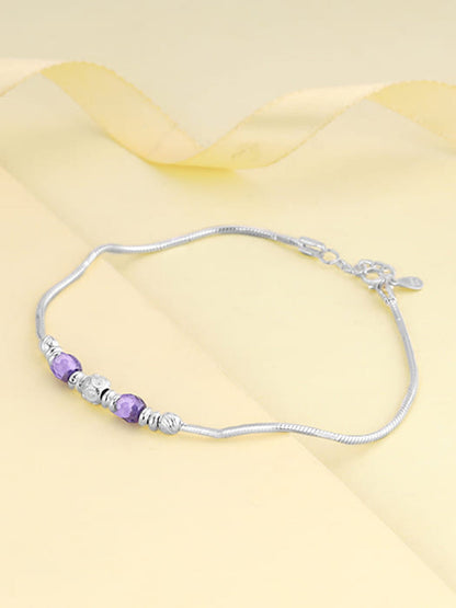Silver Colourful Radiance Anklet