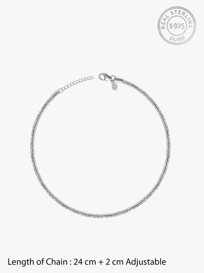 Silver Classy Anklet