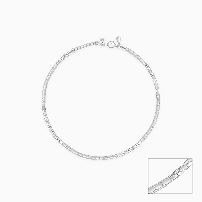 Silver Sparkling Light Anklet - view 3