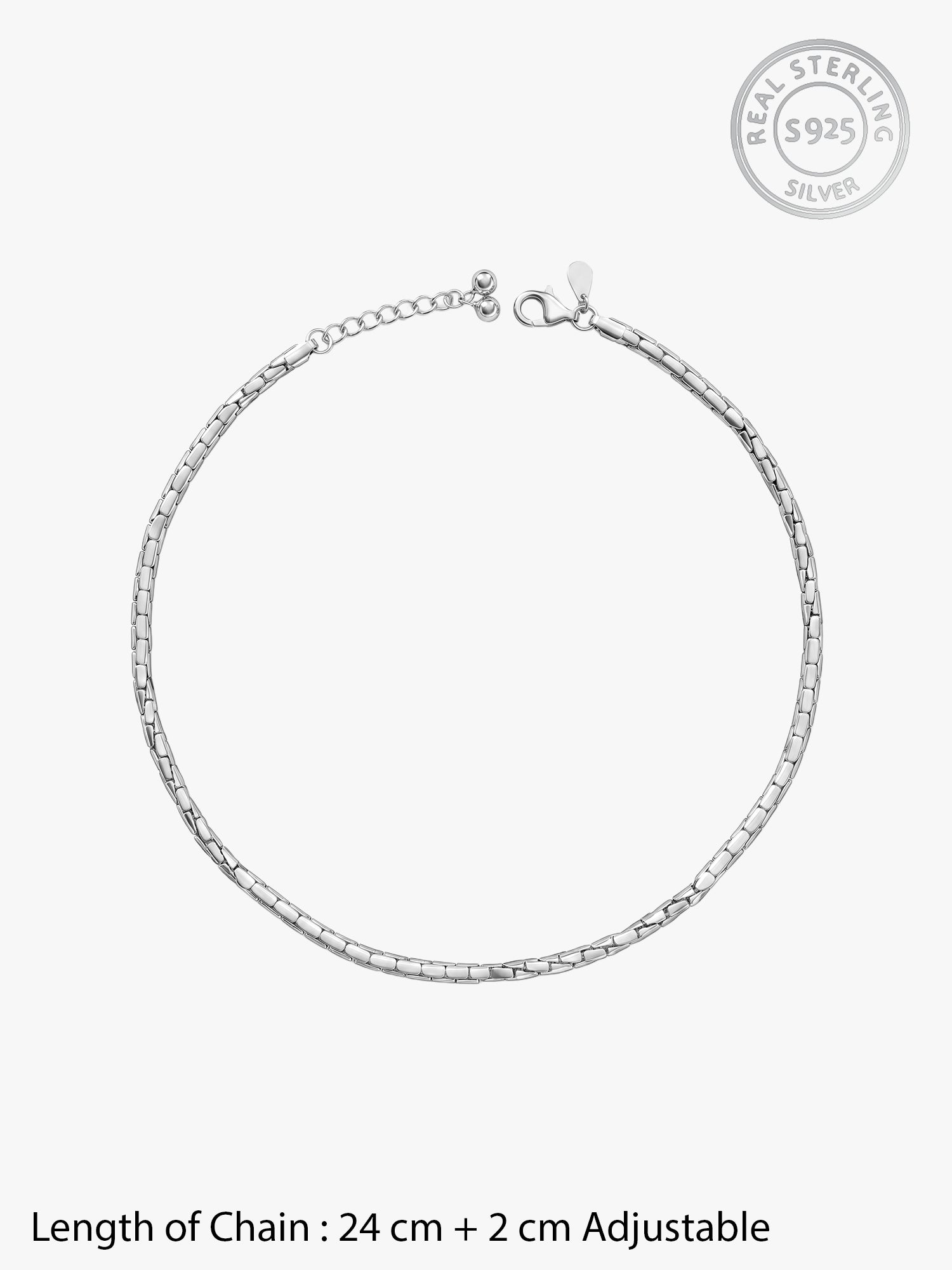 Silver Sparkling Light Anklet