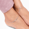 Silver Infinity Zirconia Anklet