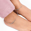 Silver Graceful Infinity Anklet