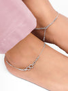 Silver Graceful Infinity Anklet