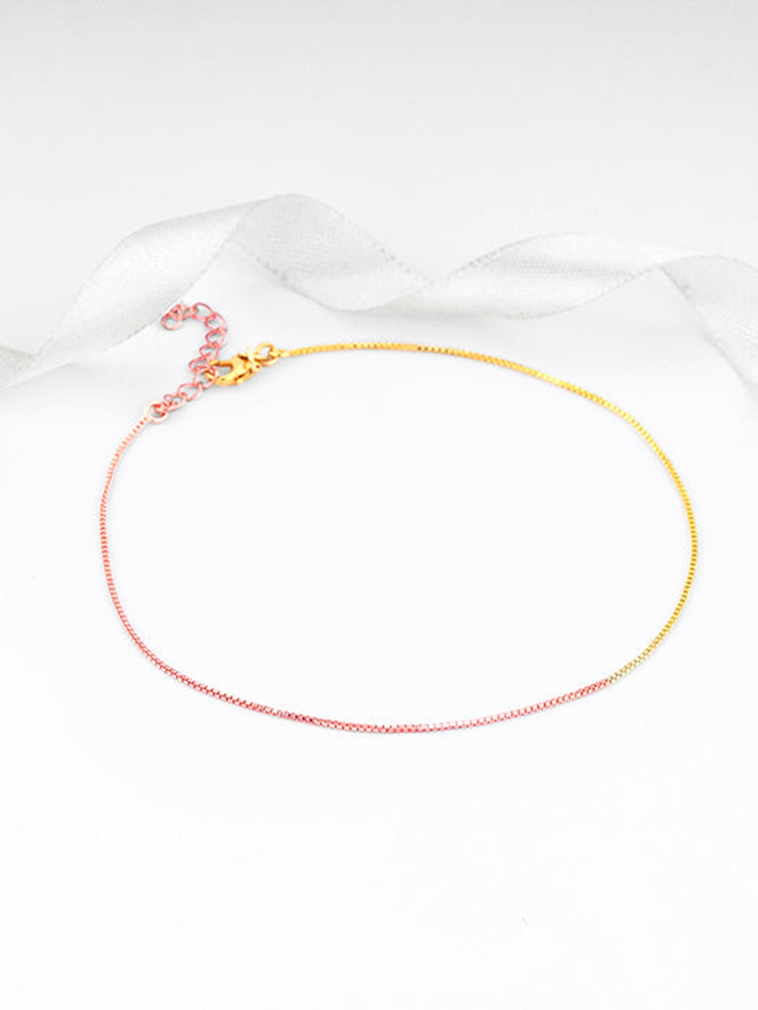 Rose Gold And Golden Cable Chain Anklet