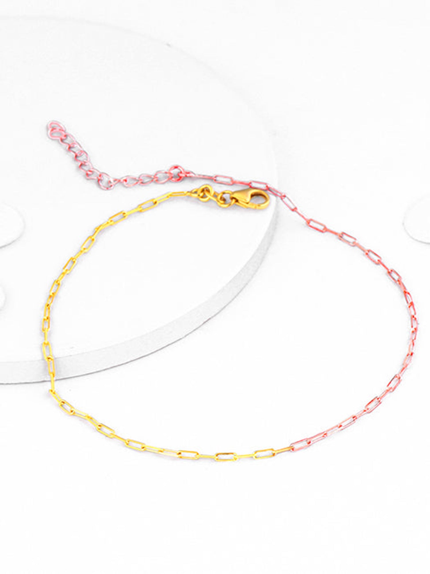 Dual Tone Link Chain Anklet