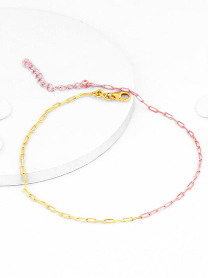 Dual Tone Link Chain Anklet