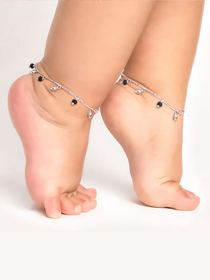 Silver Love Of The Beads Kids Anklet (1-3 yrs)