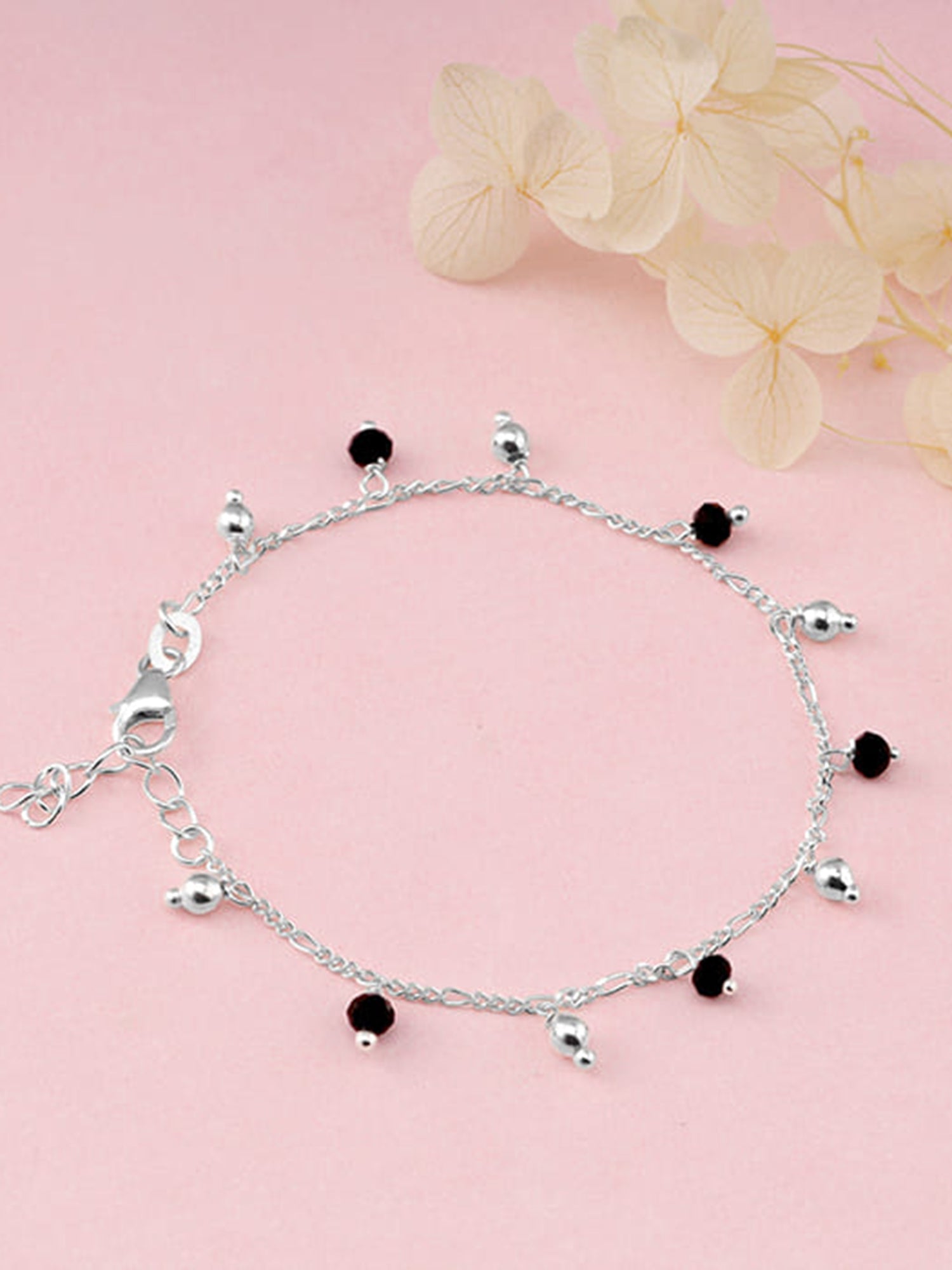 Silver Love Of The Beads Kids Anklet (1-3 yrs)