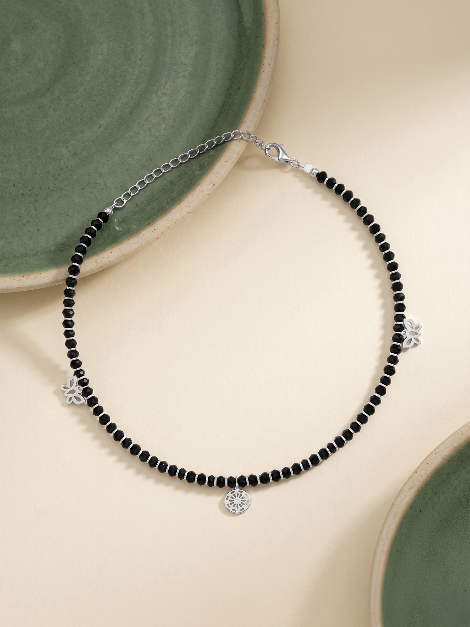 Silver Butterfly Charm Anklet