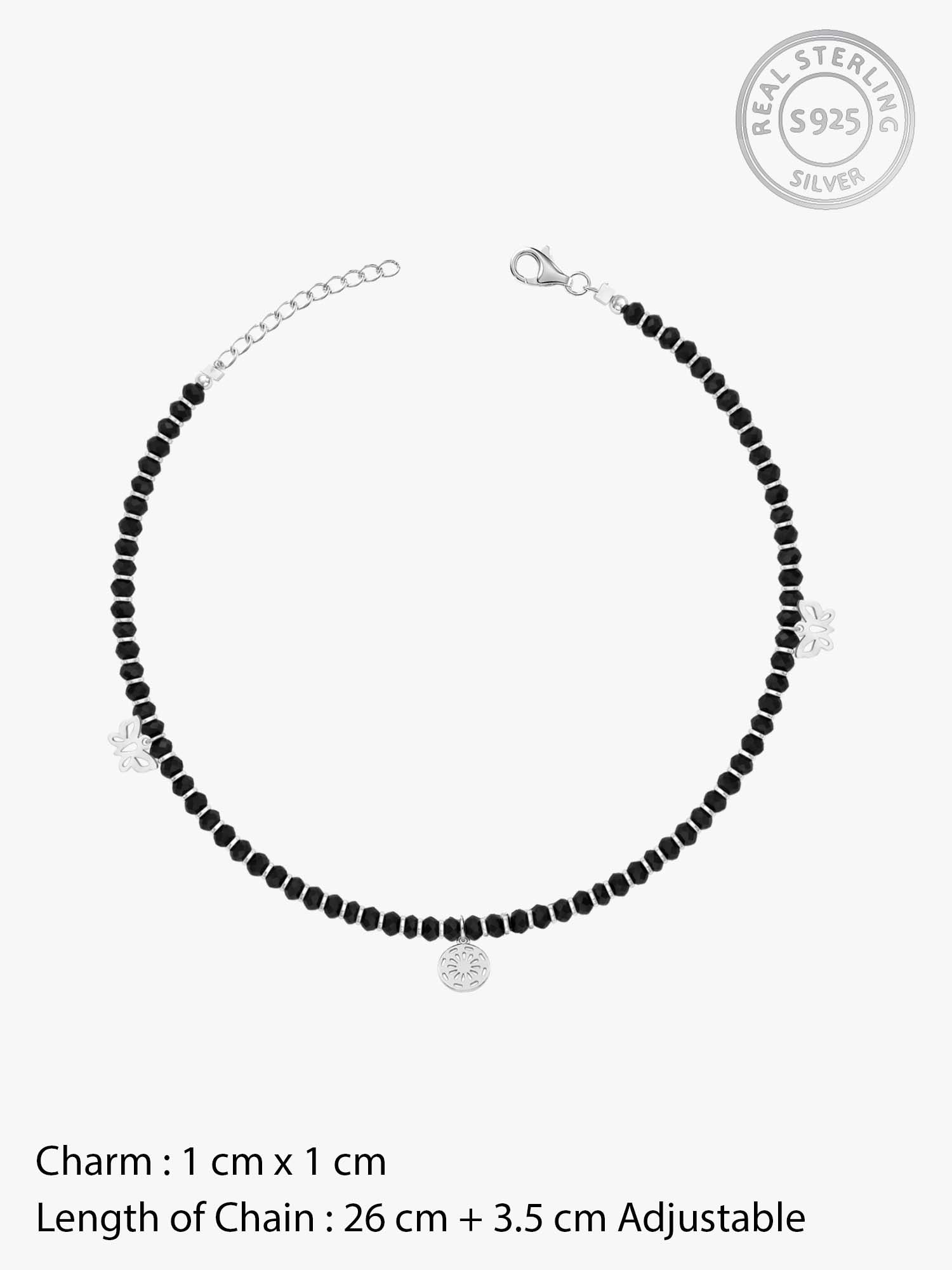 Silver Butterfly Charm Anklet