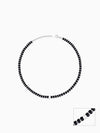 Silver Soul Spirit Black Bead Anklet